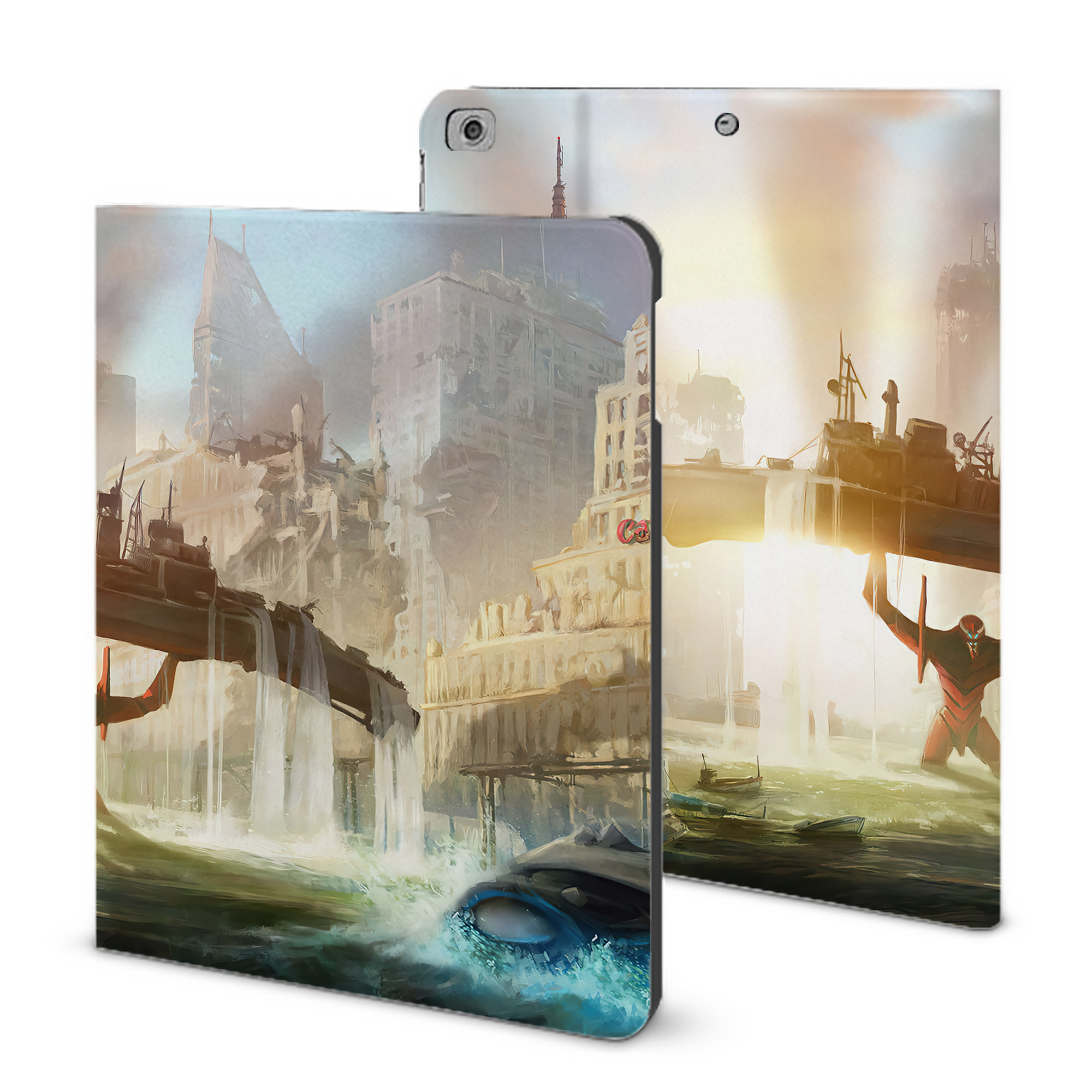 （画像用） EVA 新世紀エヴァンゲリオン IPad ケース ブック型 PUレザー TPU 耐衝撃 軽量 薄型 ペン収納なし 全面保護 IPad 各モデル対応